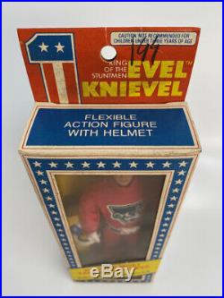 1976 Ideal Evel Knievel Flexible Action Figure Doll Red Suit Mib Store Stock