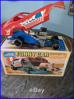 1976 Ideal Evel Knievel Funny Car-with Action Figure And Original Box