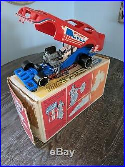 1976 Ideal Evel Knievel Funny Car-with Action Figure And Original Box