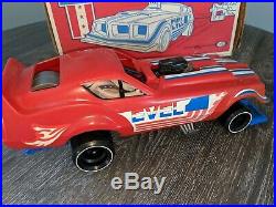 1976 Ideal Evel Knievel Funny Car-with Action Figure And Original Box