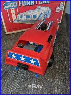 1976 Ideal Evel Knievel Funny Car-with Action Figure And Original Box