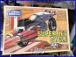 1976 Ideal Toys EVEL KNIEVEL SUPER JET CYCLE & ACTION FIGURE Factory Sealed