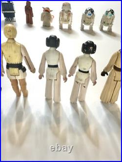 1977-1980 Vintage Kenner STAR WARS Action Figures Lot of 22 + Carrying Case
