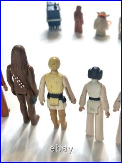 1977-1980 Vintage Kenner STAR WARS Action Figures Lot of 22 + Carrying Case