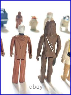 1977-1980 Vintage Kenner STAR WARS Action Figures Lot of 22 + Carrying Case