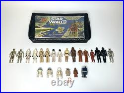 1977-1980 Vintage Kenner STAR WARS Action Figures Lot of 22 + Carrying Case