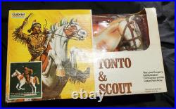 1977 Gabriel Lone Ranger Tonto & Horse Scout Figures withBox NEW IN OPEN BOX