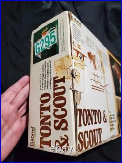 1977 Gabriel Lone Ranger Tonto & Horse Scout Figures withBox NEW IN OPEN BOX