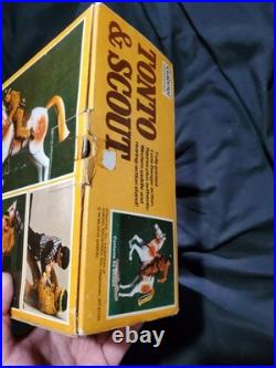1977 Gabriel Lone Ranger Tonto & Horse Scout Figures withBox NEW IN OPEN BOX