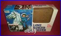 1977 Vintage UNUSED LONE RANGER 10 Figure SILVER Horse In Box MIB Gabriel Dolls