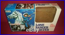 1977 Vintage UNUSED LONE RANGER 10 Figure SILVER Horse In Box MIB Gabriel Dolls