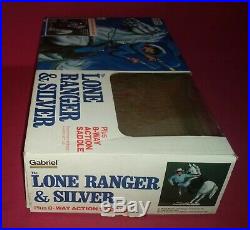 1977 Vintage UNUSED LONE RANGER 10 Figure SILVER Horse In Box MIB Gabriel Dolls