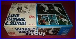 1977 Vintage UNUSED LONE RANGER 10 Figure SILVER Horse In Box MIB Gabriel Dolls