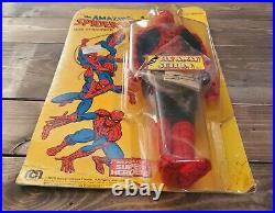 1979 AMAZING SPIDER-MAN Orig. MEGO 12 IN FIG. With WEB AND FLY AWAY ACTION MOC