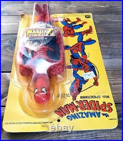 1979 AMAZING SPIDER-MAN Orig. MEGO 12 IN FIG. With WEB AND FLY AWAY ACTION MOC