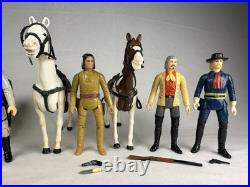 1980 Gabriel Legend of Lone Ranger Set Of 5 Figures, 3 Horses And Weapons