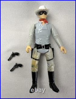 1980 Gabriel Legend of Lone Ranger Set Of 5 Figures, 3 Horses And Weapons
