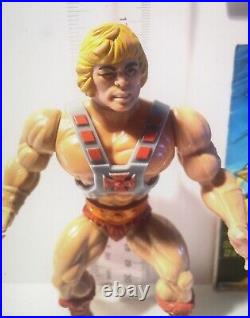 1981 VTG Mattel toys MOTU he-man masters of the universe HE-MAN WithCOMIC 100% COM