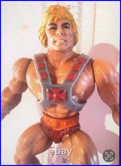 1981 VTG Mattel toys MOTU he-man masters of the universe HE-MAN WithCOMIC 100% COM