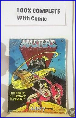 1981 VTG Mattel toys MOTU he-man masters of the universe HE-MAN WithCOMIC 100% COM