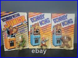 1982 Coleco Donkey Kong Figures Mario, Donkey Kong and Jr. Nintendo RARE