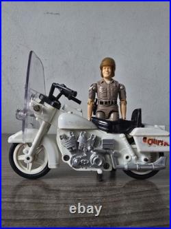 1982 Rare CHiPs Glasslite Brazil? JOHN and Motorcycle Vintage Action Figure