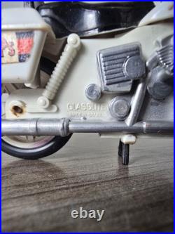 1982 Rare CHiPs Glasslite Brazil? JOHN and Motorcycle Vintage Action Figure