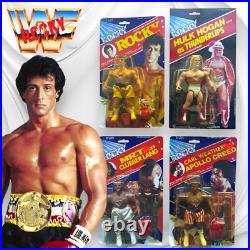 1983 Rocky MR. T Hogan MOC Wrestling WWF LJN 80s Toy figure Lot Stallone Vintage