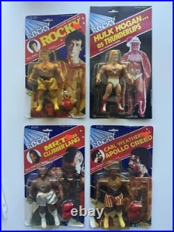 1983 Rocky MR. T Hogan MOC Wrestling WWF LJN 80s Toy figure Lot Stallone Vintage