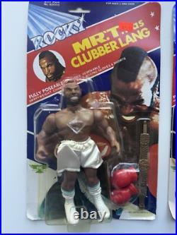 1983 Rocky MR. T Hogan MOC Wrestling WWF LJN 80s Toy figure Lot Stallone Vintage