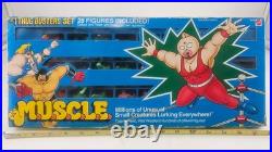 1985 Mattel M. U. S. C. L. E. #1 Thug Busters Set 28 +1 Figures with Box Vintage