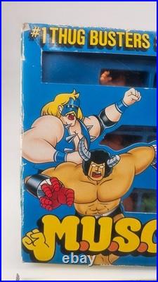 1985 Mattel M. U. S. C. L. E. #1 Thug Busters Set 28 +1 Figures with Box Vintage