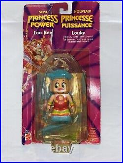 1986 Princess of Power Vintage Loo-kee Figure on card SUPER RARE TO FIND MOTU