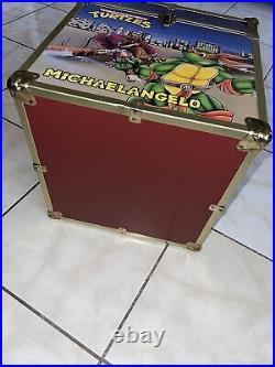 1989 teenage mutant ninja turtles wooden toy box Vintage