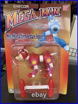 1995 CAPCOM Bandai Mega Man RUSH Action Figure Toy Vintage Nintendo