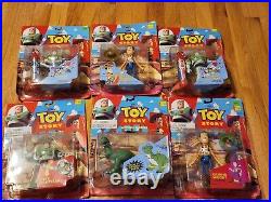 1995 Vintage Disney Toy Story Think Way Figure Lot Of 6 Sealed Woody, buzz, rex