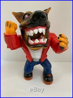 1996 Street Wise Muscle Mutt Gutter Figure Toy Rare Vintage Red Jacket Mean Dog