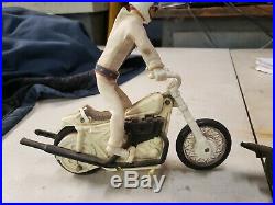 2 Evel Knievel Stunt Cycle Action Figures by IDEAL 1972 AS IS Motorcycle