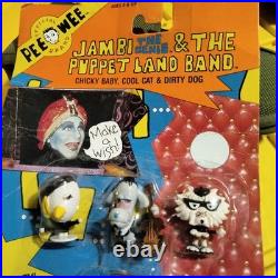2 Vintage Pee Wee Playhouse 1988 Matchbox Figurines Randy & Globey And Jambi