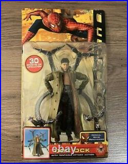 2004 Spiderman 2 Doc Ock Figure with Tentacle Attack New Vintage Toy Biz