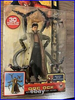 2004 Spiderman 2 Doc Ock Figure with Tentacle Attack New Vintage Toy Biz