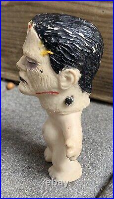 3.5 Frankenstein Troll 60's Monster Toy Figure Vintage Horror Halloween