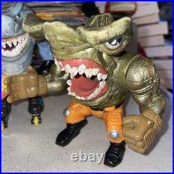 3 Lot Vintage Street Sharks Hammerhead Jab Action Figure Toy Vintage 1990s Wise