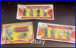 3 Sets Vtg Barclay Lead Figures in Original Package MOC Winter, Little People