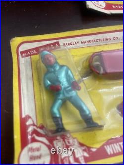 3 Sets Vtg Barclay Lead Figures in Original Package MOC Winter, Little People