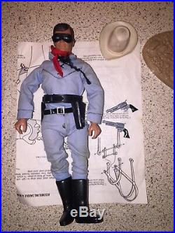 3 Vintage Gabriel Lone Ranger Figures & Horses With Box Tonto Butch Silver Smoke