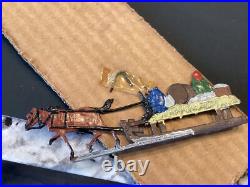 30 Vintage Christmas Art Craft Lead Flat Toy Figures Snowman Sleigh Skaters