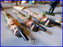 32-vintage Lead Metal Toy Soldier Figures-ww1 Ww2-composition Barclay Manoil Lot