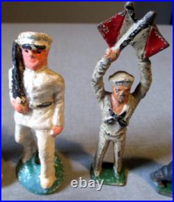 32-vintage Lead Metal Toy Soldier Figures-ww1 Ww2-composition Barclay Manoil Lot