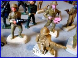 32-vintage Lead Metal Toy Soldier Figures-ww1 Ww2-composition Barclay Manoil Lot 32-vintage Lead Metal Toy Soldier Figures-ww1 Ww2-composition Barclay Manoil Lot